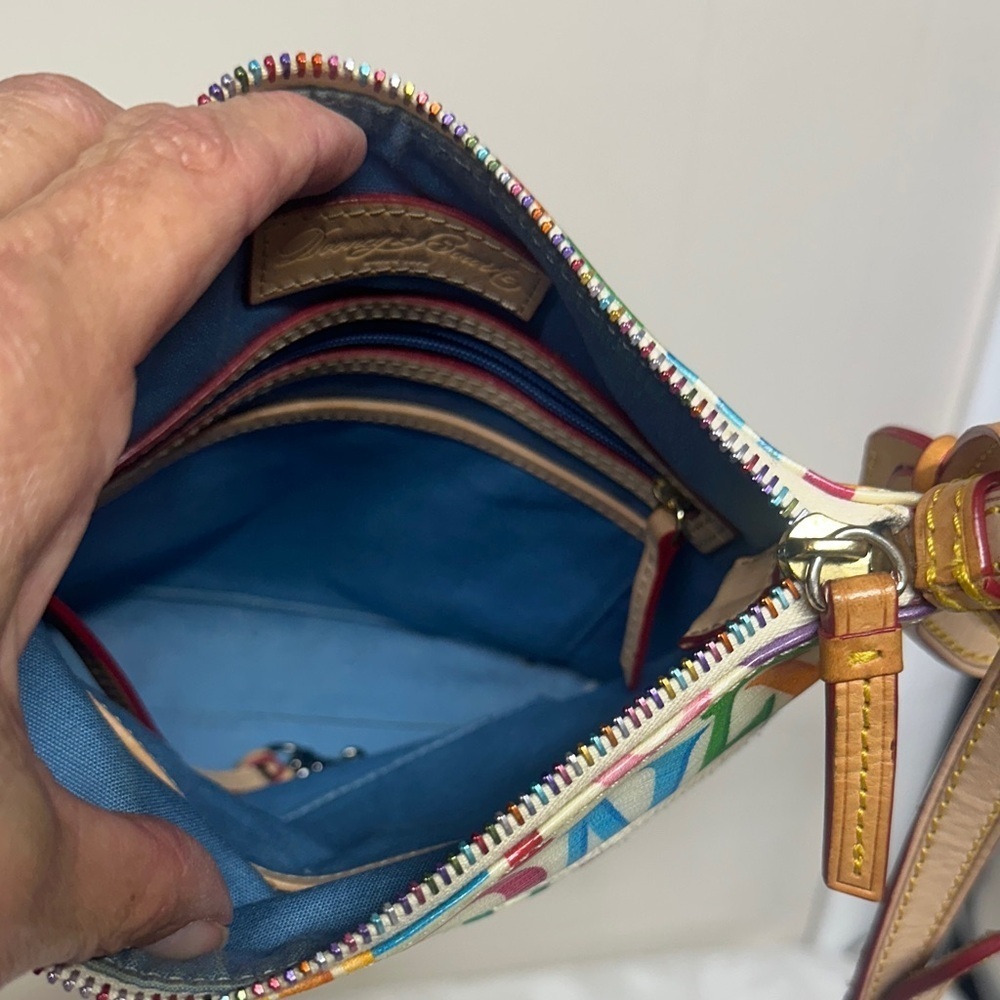 Dooney & Bourke Grafica Multicolor Letter Print Crossbody Bag vintage - Picture 11 of 13